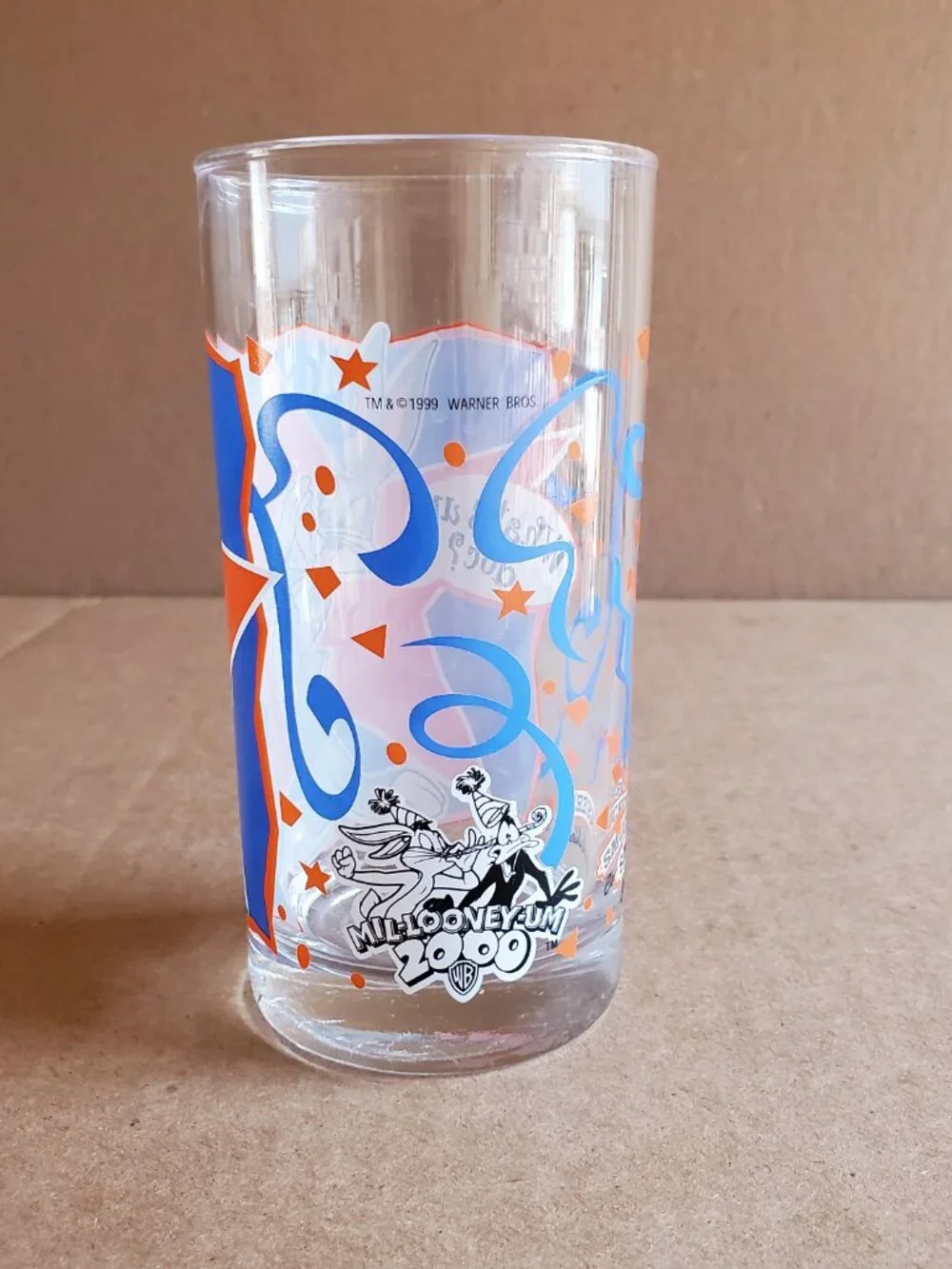 VTG Y2K Bugs Bunny Cartoon Smuckers Glass Looney Tunes What's Up Doc Tumbler Cup